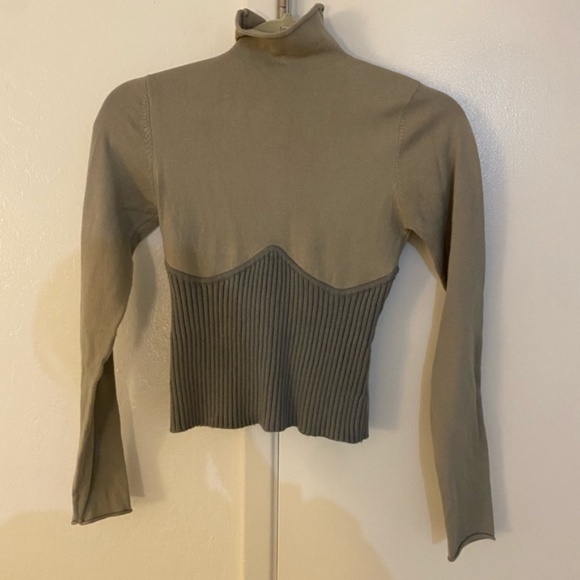 ZARA Combination Knit Bustier Turtleneck - Picture 5 of 5